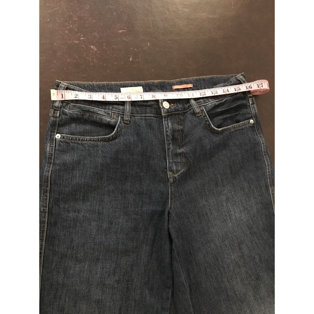 Pilcro Anthropologie High Rise Baggy Wide Leg Jeans 29 Dark Wash Denim - Picture 5 of 12